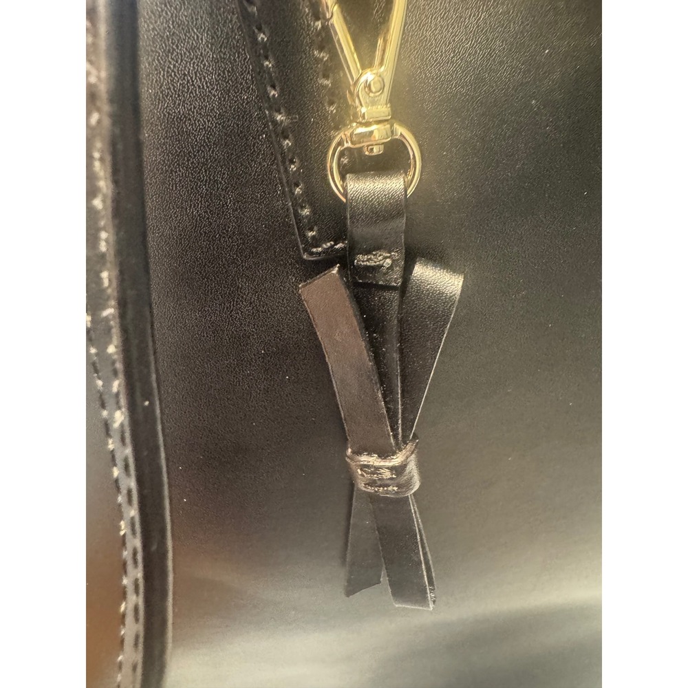 Kate Spade New York Black Leather Tote Bag Handbag Purse Womens - Picture 5 of 6